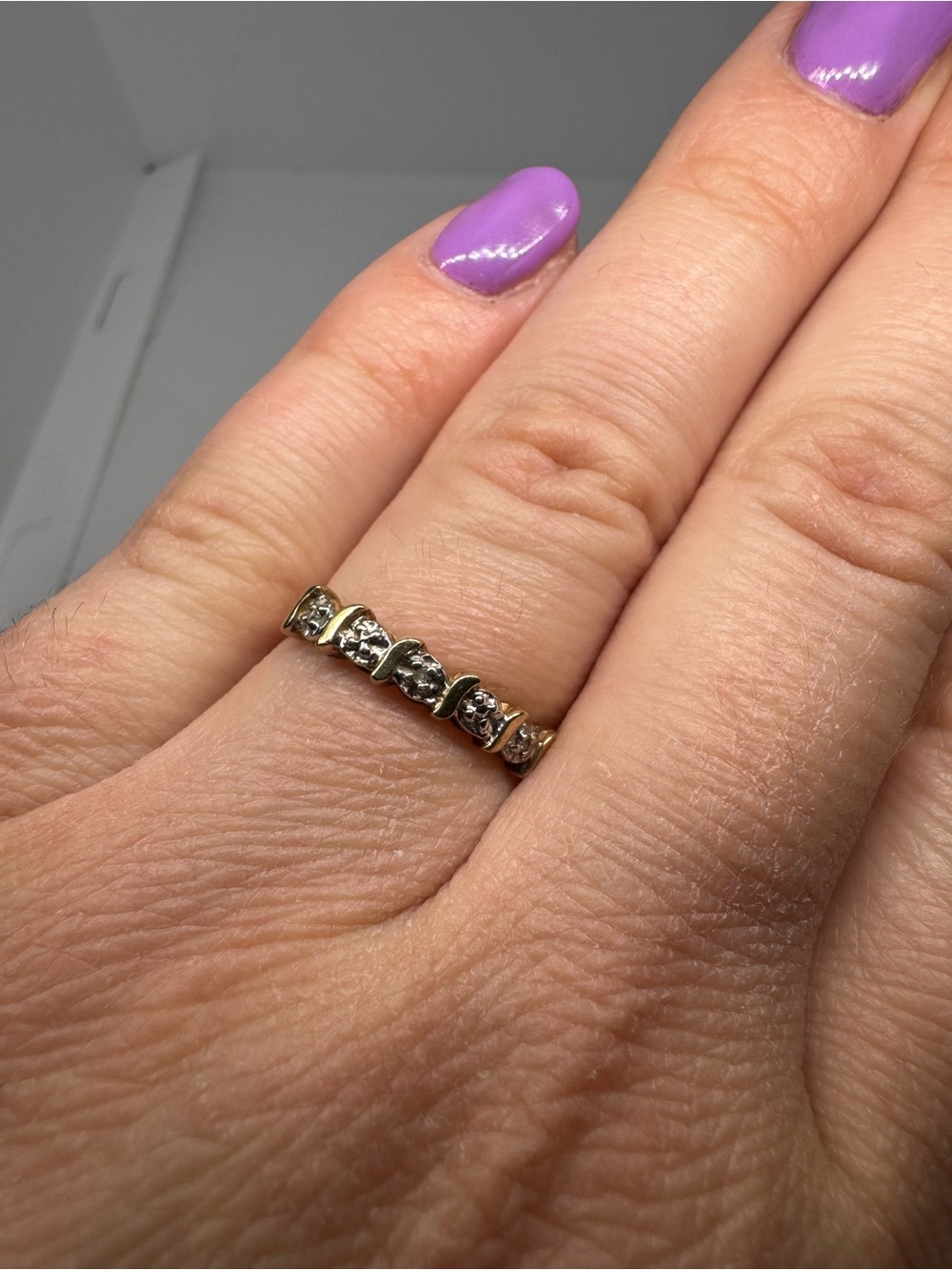 Vintage 10K Yellow Gold Natural Diamond Ring Size 6.5 | Fine Jewelry - Picture 12 of 14